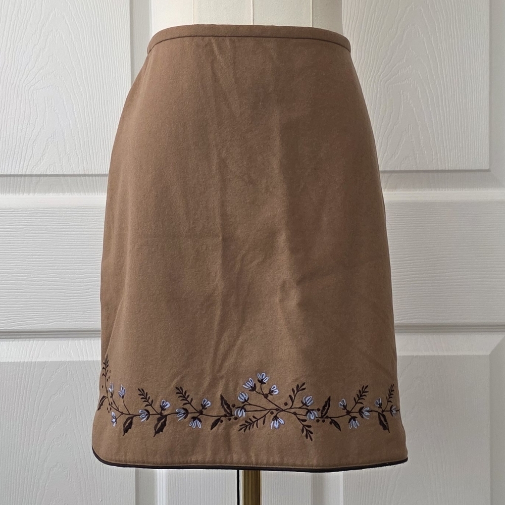 Floral Embroidered Skirt